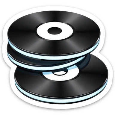 two black computer disk sticker