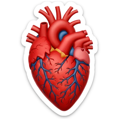 coracao anatomico inchado sticker