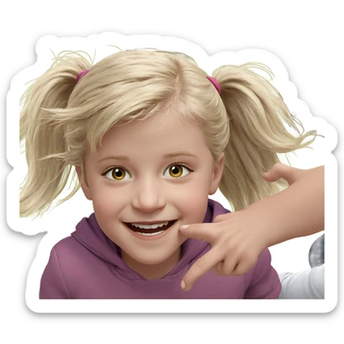 playful girls smiling outdoors sticker