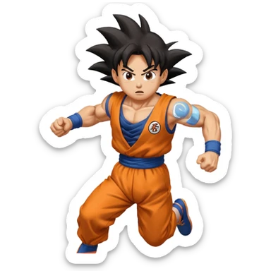 Goku run away  sticker