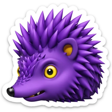 Freaky purple hedghog sticker