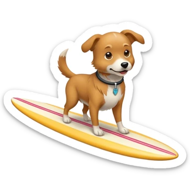 Surfing dog  sticker