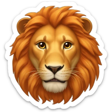 Orange lion sticker