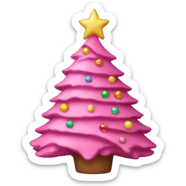 Pink Christmas Tree sticker