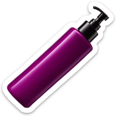 Dark magenta tall lotion bottle black slim pump no logo sticker
