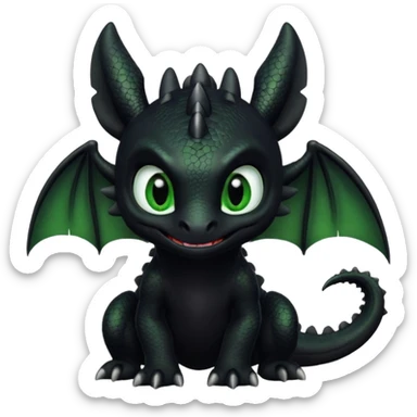 Toothless fro. How tk train your dragon sticker