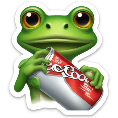 Frog w coors light beer sticker