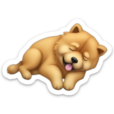 chow chow sleep sticker