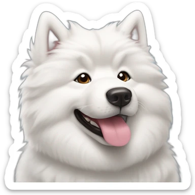 Samoyed with tongue out sticker