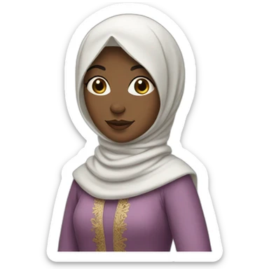 a french princess with a hijab sticker