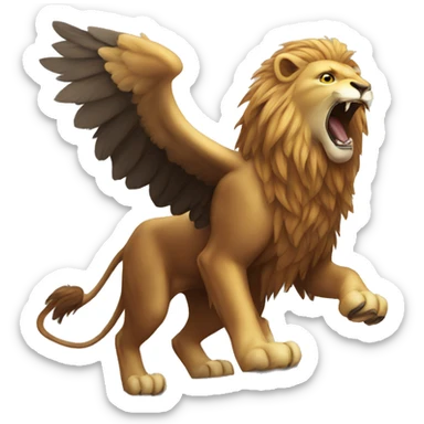 lion eagle mythical creature sticker