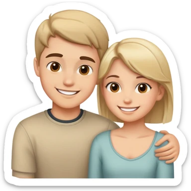 boy flirting with girl sticker