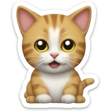 Un chat qui fait pipi sur un tapis sticker