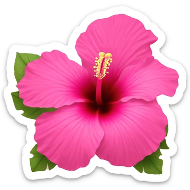 Pink hibiscus  sticker