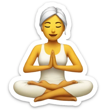 Chica meditando sticker