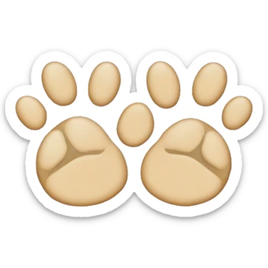 2 dog paws crossed sticker