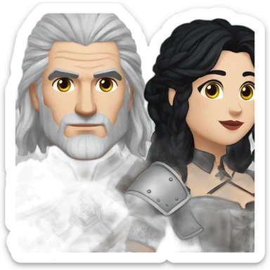 Geralt and Yennefer sticker