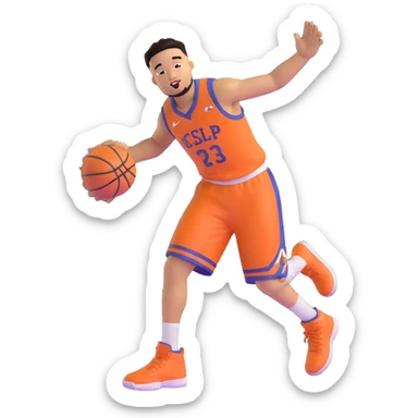 Jalen Brunson basketball celebration, signature pose sticker