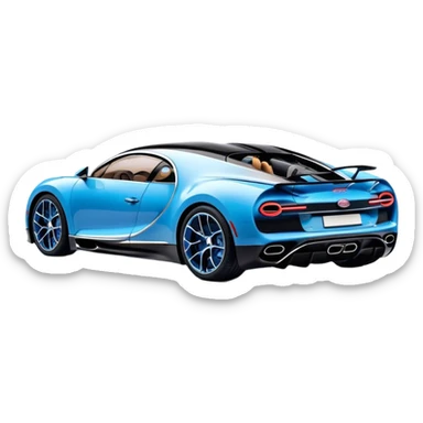 Bugatti Chiron - Bugatti (Model Year: 2022) (Iconic colour: Blue and black) sticker