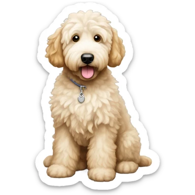 Goldendoodle with white muzzle  sticker