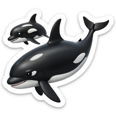 Orca without the eyes sticker