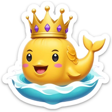 Emblema de sub para Twitch que sea una corona chula para recibirla a los 4 meses sticker