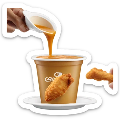 raising cane's chicken dipping into sauce sticker