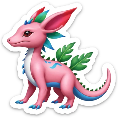 Shiny Exotic Salandit-Sylveon-Shaymin-Meganium-Hybrid-Creature sticker