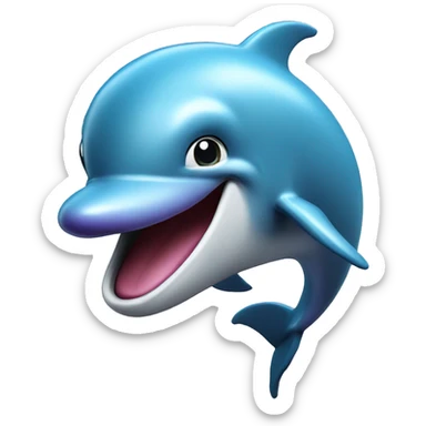 Dolphin pog purple sticker