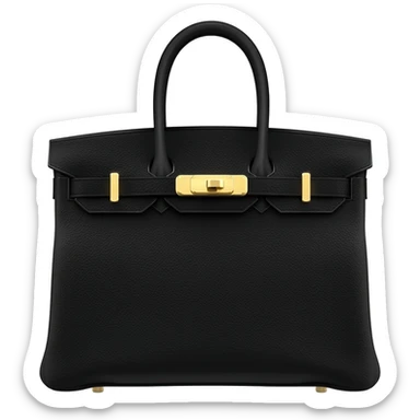 matte black gold hardware birkin bag sticker