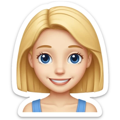 Bonnie Blue skinny, smiling sticker