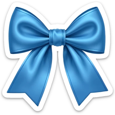 Blue bow, cozy sticker