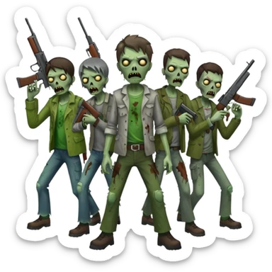 Call of duty Zombies con armas de fuego  sticker