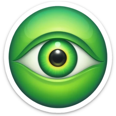 Quiero que hagas un emoji del ojo de fuerza regida sticker