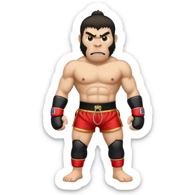 king kong muay thai shorts sticker