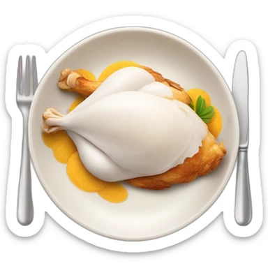 Poulet coco dans une assiette sticker