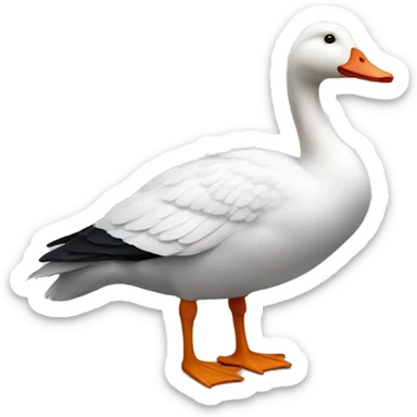 A White Goose in military uniform  sticker