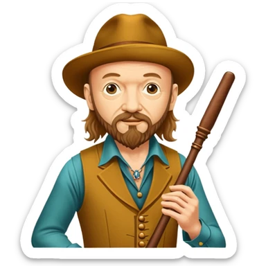 Jethro Tull (Band): A legendary British progressive rock band led by Ian Anderson, named after the 18th-century agriculturist. sticker