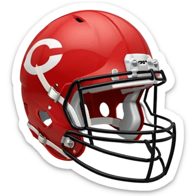 college football player helmets red  sticker