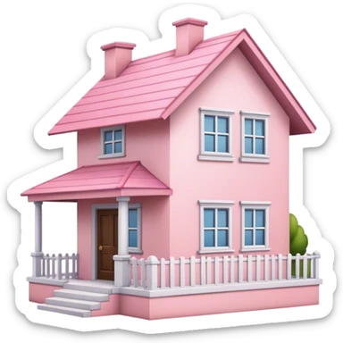 light pink house  sticker