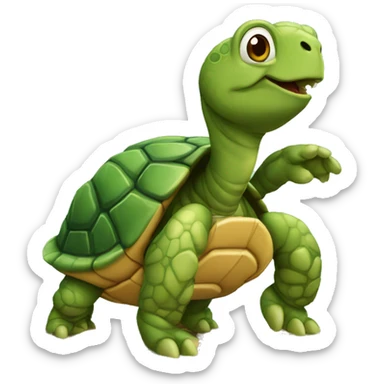 Tortuga jugando al ajedrez  sticker