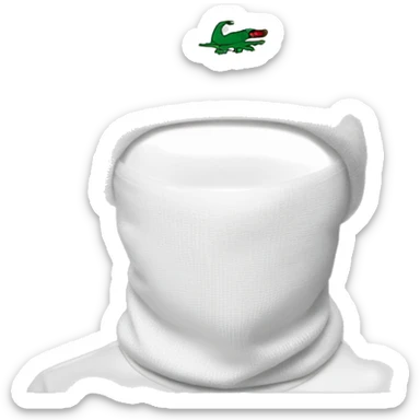 white boy lacoste balaclava with lacoste sticker