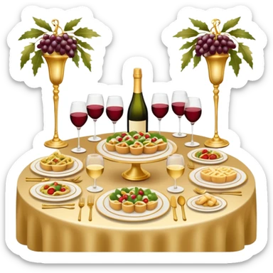 luxury catering, wine, food, sparkling, events, runner, italian sets sticker