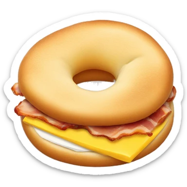 bacon egg and cheese bagel sticker