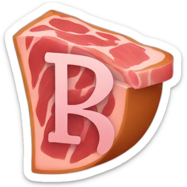 ham with the letter r sticker