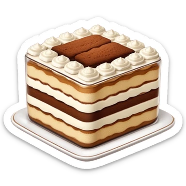 Square tiramisu sticker