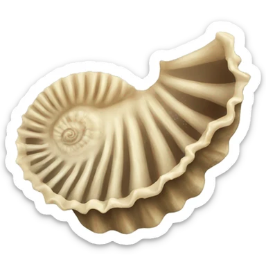 fossil shell sticker
