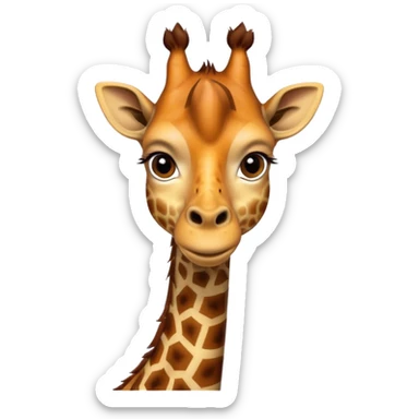 portrait of giraffe, front view sticker