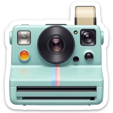 Photos taken with a Polaroid camera have gentle pastel tones. sticker