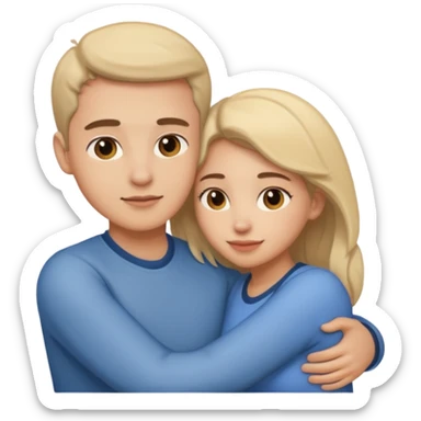 emoji de abrazar a papa y mama sticker